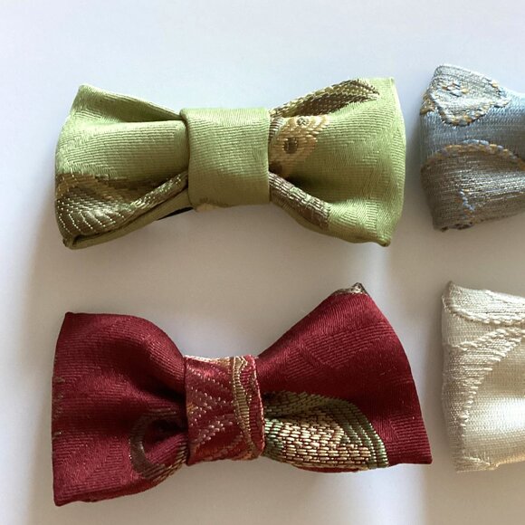 4 NWOT Handmade Women's Girls Hair Bows With Clips Brides Accessories Formal - Picture 2 of 7